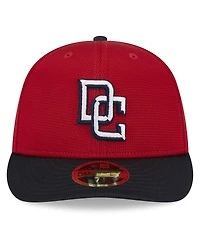 Men's New Era Red Washington Nationals 2024 Batting Practice Low Profile 59FIFTY Fitted Hat