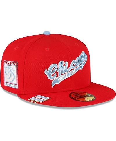 Men's New Era Red Chicago White Sox City Flag 59FIFTY Fitted Hat