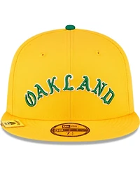 Men's New Era Gold Oakland Athletics City Flag 59FIFTY Fitted Hat