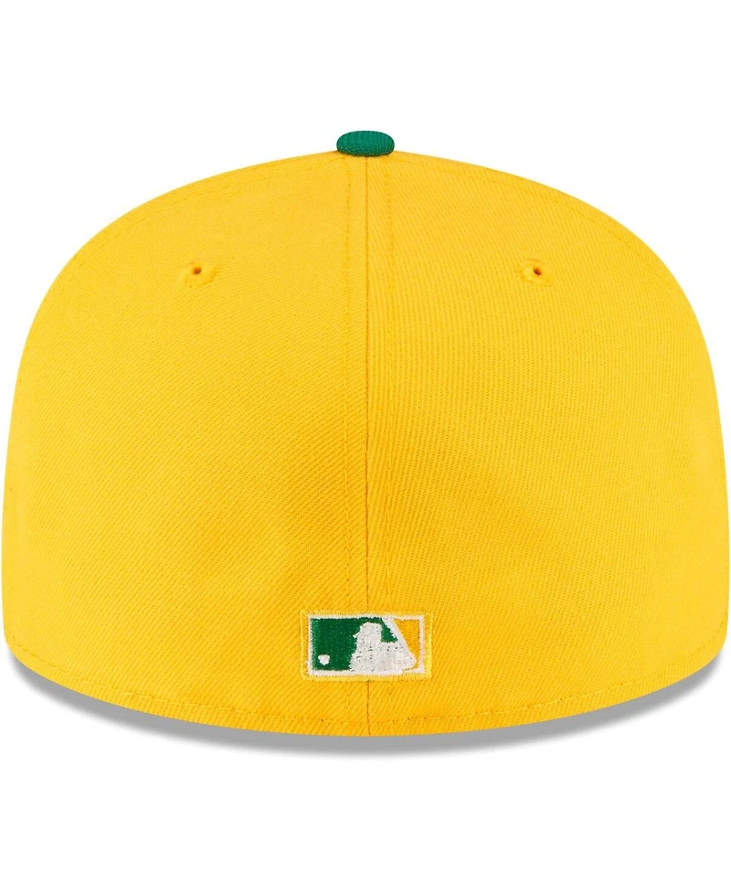 Men's New Era Gold Oakland Athletics City Flag 59FIFTY Fitted Hat