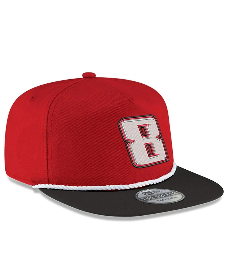 Men's New Era Scarlet, Black Kyle Busch Golfer Snapback Adjustable Hat