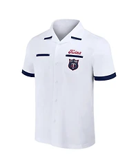 Men's Darius Rucker Collection By Fanatics White Minnesota Twins Bowling Button-Up Shirt