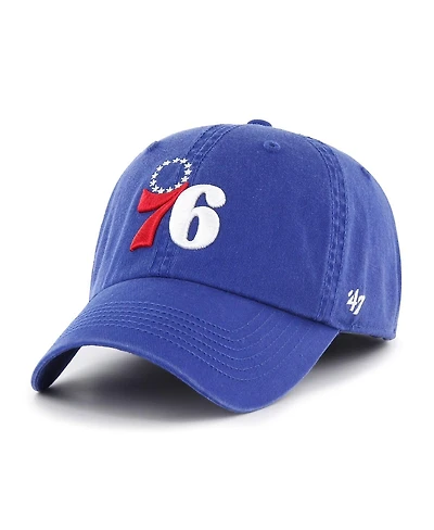 Men's '47 Brand Royal Philadelphia 76ers Classic Franchise Fitted Hat