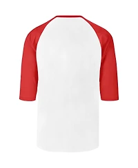 Men's '47 Brand Cream Distressed Miami Marlins City Connect Crescent Franklin Raglan Three-Quarter Sleeve T-shirt