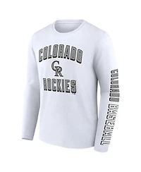 Men's Fanatics Black, White Colorado Rockies Two-Pack Combo T-shirt Set