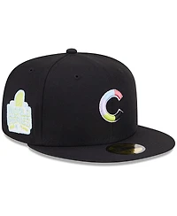 Men's New Era Black Chicago Cubs Multi-Color Pack 59FIFTY Fitted Hat