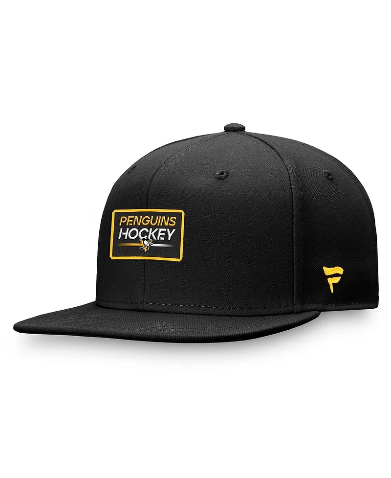 Men's Fanatics Black Pittsburgh Penguins Authentic Pro Prime Snapback Hat