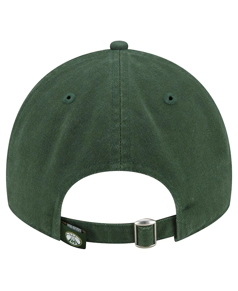 Men's New Era Hunter Green Milwaukee Bucks Team 2.0 9TWENTY Adjustable Hat