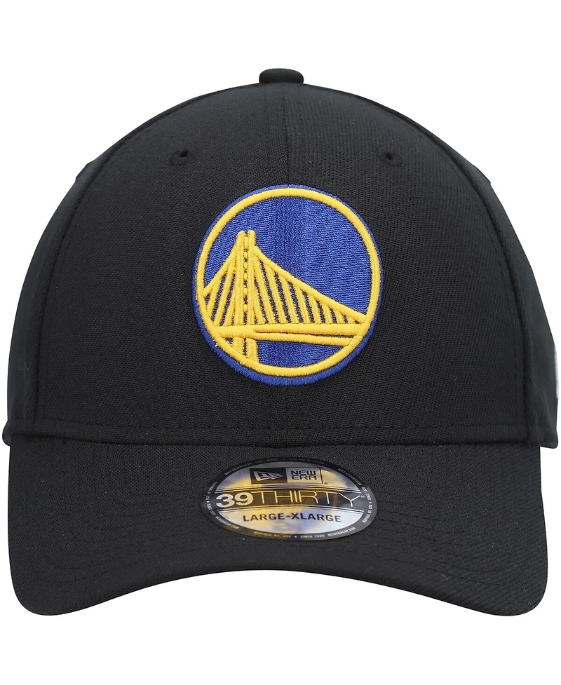 Men's New Era Black Golden State Warriors Official Team Color 39THIRTY Flex Hat