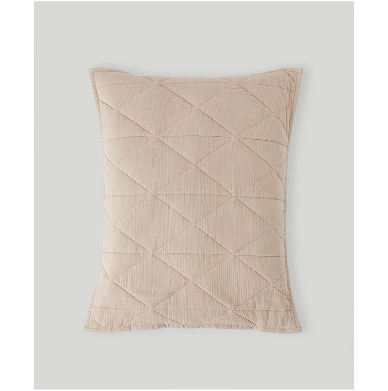 Pact Organic Cotton Diamond Sham 2-Pack - King