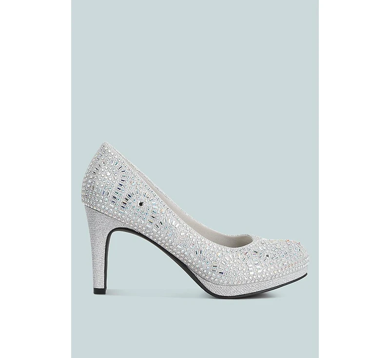 jolly exquisite rhinestone-embellished stiletto pumps