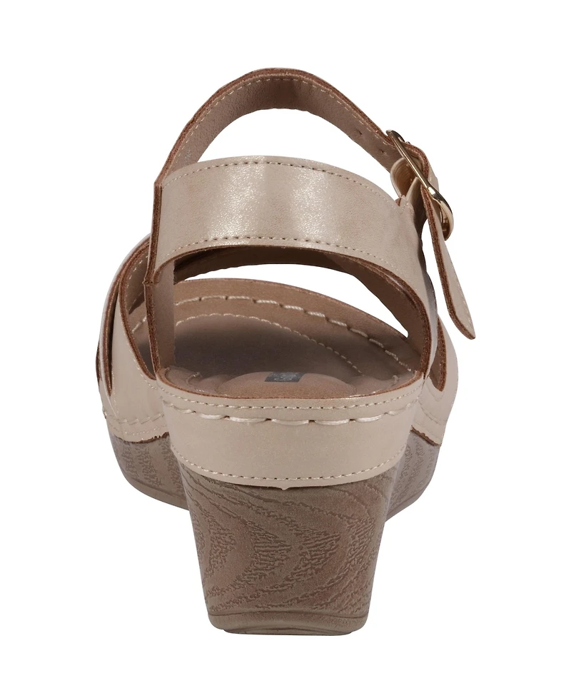 Gc Shoes Women's Monaco Crisscross Wedge Sandals