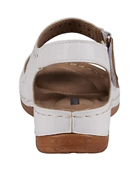 Gc Shoes Women's Foster Perforated Double Band Flat Sandals