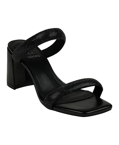Gc Shoes Women's Luella Embellished Double Band Heeled Sandals