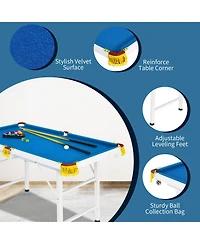 Sugift 47 Inch Folding Billiard Table with Cues and Brush Chalk