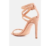 Sherri Ankle Braided Strap High Heel Women