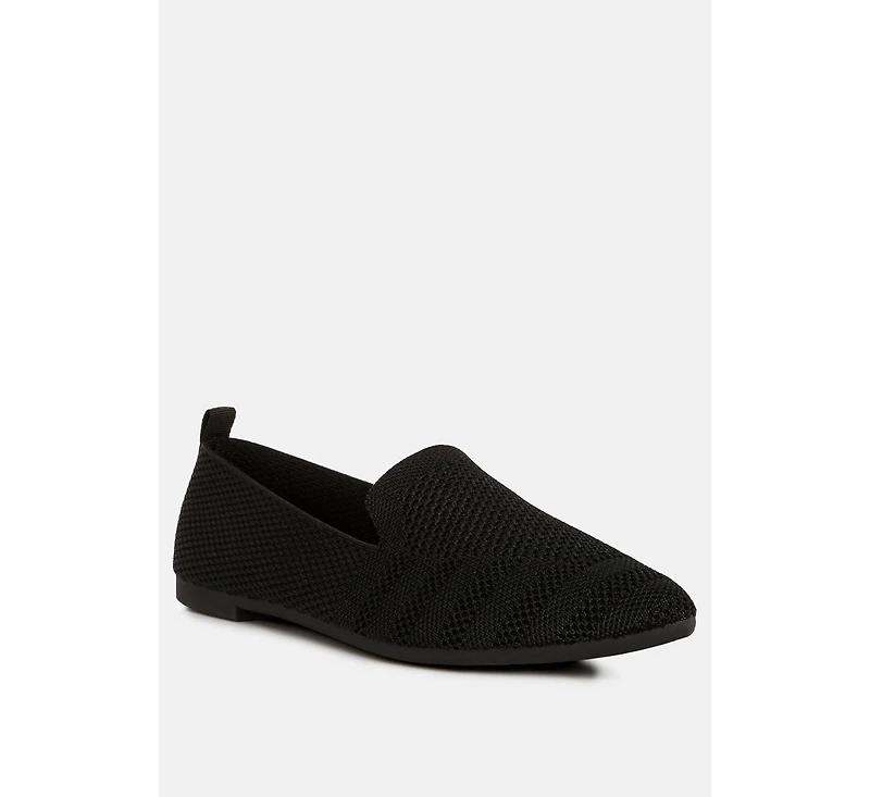 London Rag Akili Knit Textile Solid Flats Women