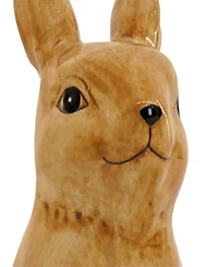 National Tree Company 11" Ceramic Bunny with White Basket
