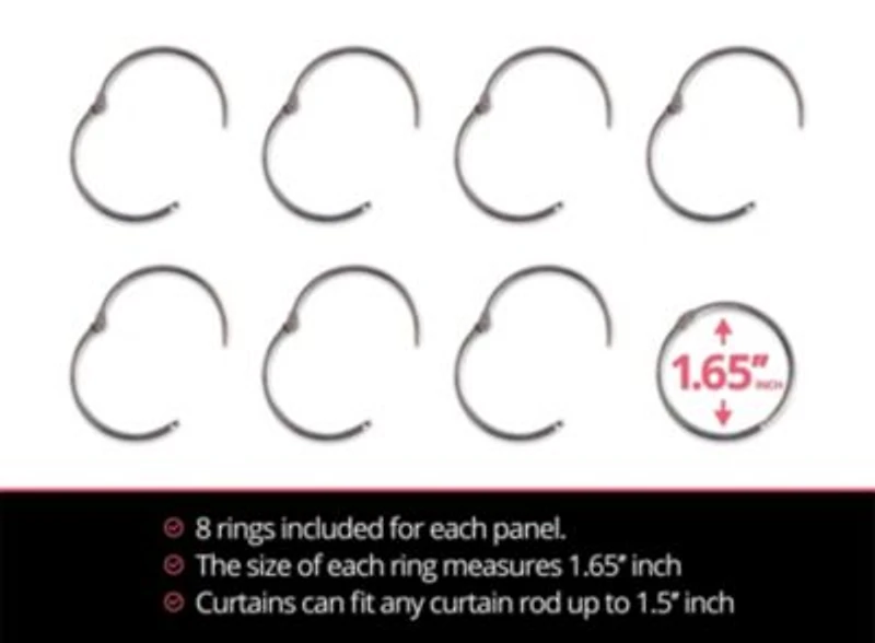White Thermal Insulated 100 Blackout Curtain Liner Grommet Panels Complete Darkness Privacy Energy Efficient Noise Reducing 16 Rings Included