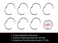 White Thermal Insulated 100 Blackout Curtain Liner Grommet Panels Complete Darkness Privacy Energy Efficient Noise Reducing 16 Rings Included