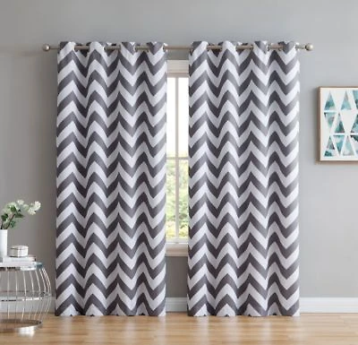 Broadway Stripe Decorative Semi Sheer Light Filtering Grommet Window Treatment Curtain Drapery Panels For Bedroom Living Room Set Of 2 Panels
