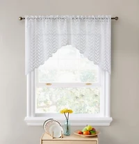 Hlc.Me Herringbone Thick Semi Sheer Premium Rod Pocket Window Curtain Panels For Bedroom Living Room Set Of 2
