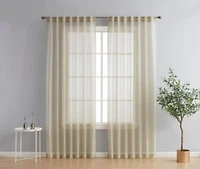Hlc.Me Joyce Lace Sheer Kitchen Cafe Curtain Tiers For Small Windows Kitchen Bathroom 30 W X 36 L Inch Pair