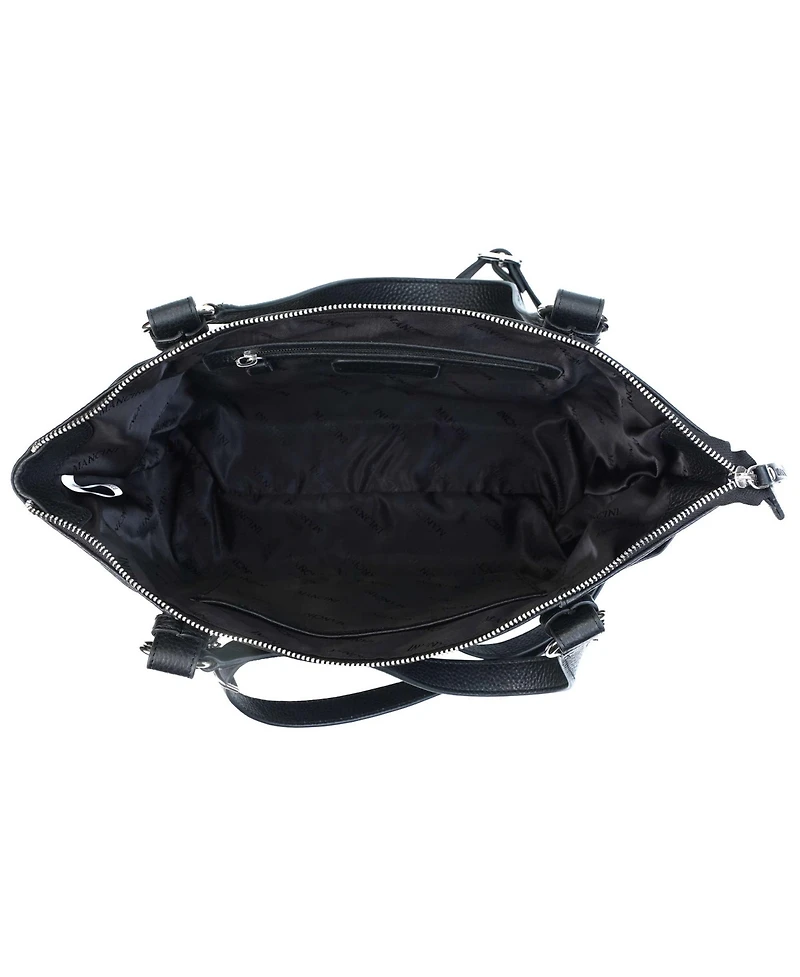 Mancini Pebble Amelia Leather Crossbody Handbag