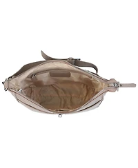 Mancini Pebble Elizabeth Leather Crossbody Handbag