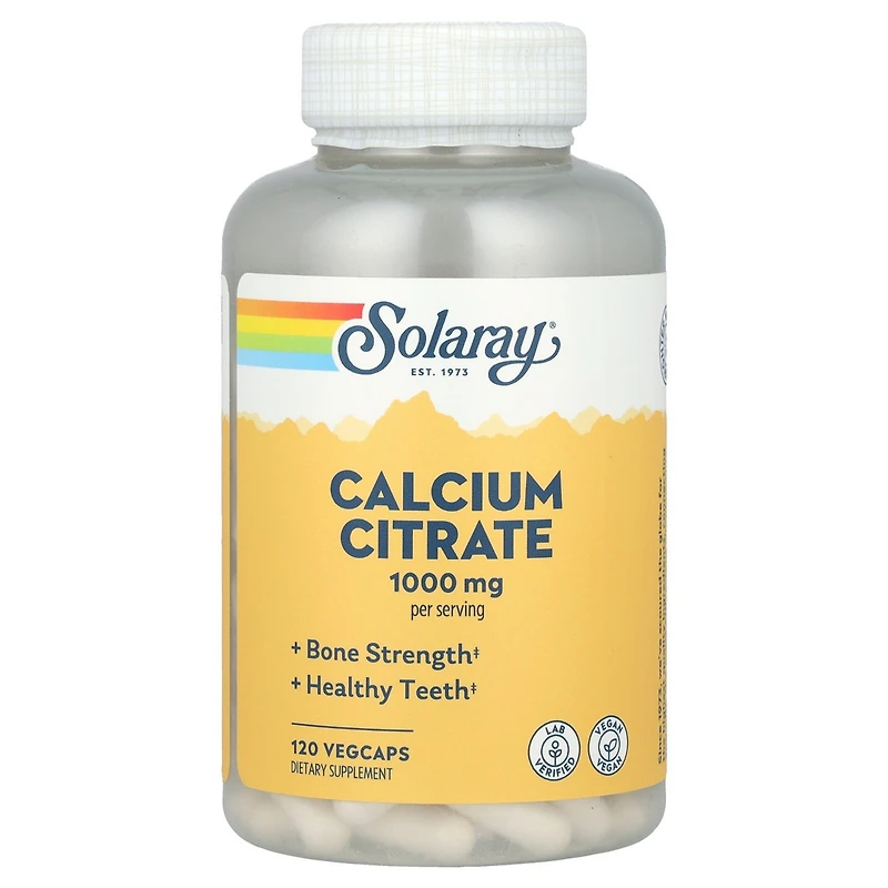 Solaray Calcium Citrate - 120 VegCaps (250 mg per Capsule)