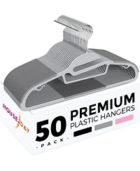 16.3 Inch Heavy Duty Plastic Hangers 50 Pack