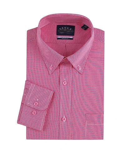 Eagle Men's Stretch Collar Gingham Poplin Shirt
