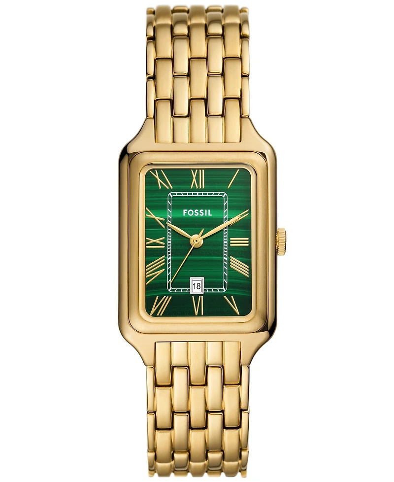 Fossil Women's Raquel Three-Hand Date Gold-Tone Stainless Steel Watch 26mm