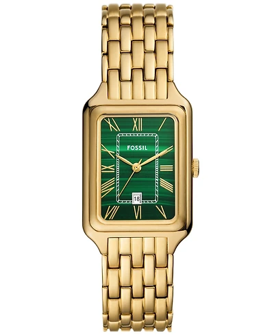 Fossil Women's Raquel Three-Hand Date Gold-Tone Stainless Steel Watch 26mm