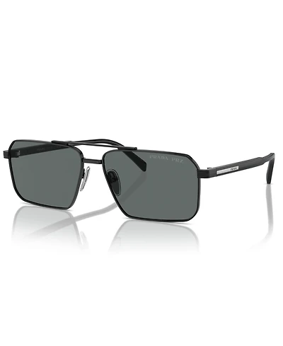 Prada Iconic Plaque Rectangle Men's Sunglasses