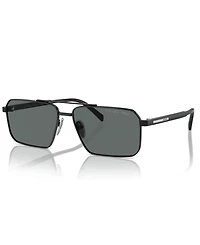 Prada Iconic Plaque Rectangle Men's Sunglasses