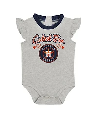 Baby Boys and Girls Fanatics Navy, Gray Houston Astros Two-Pack Fan Bodysuit Set