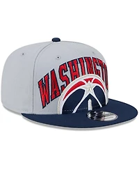Men's New Era Gray, Navy Washington Wizards Tip-Off Two-Tone 9FIFTY Snapback Hat