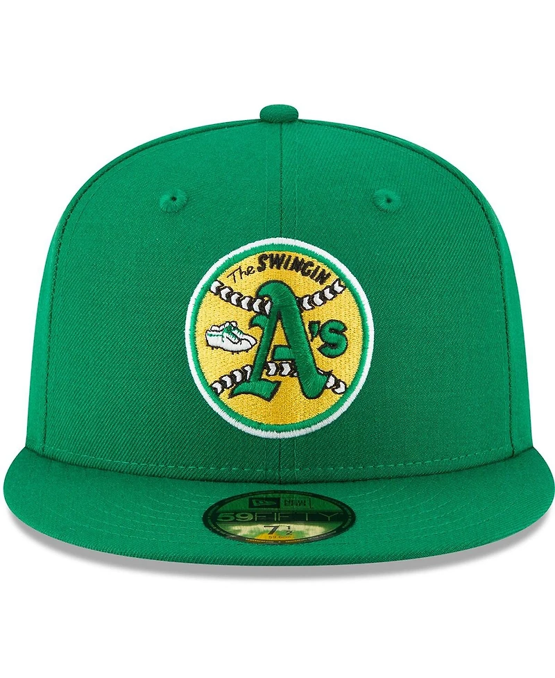 Men's New Era Green Oakland Athletics Cooperstown Collection Wool 59FIFTY Fitted Hat