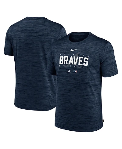 Men's Nike Navy Atlanta Braves Authentic Collection Velocity Performance Practice T-shirt