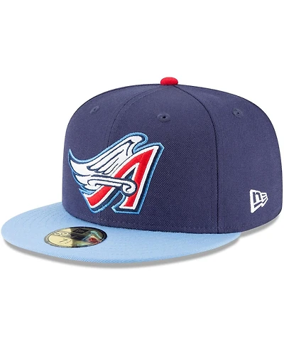 Men's New Era Navy California Angels Cooperstown Collection Wool 59FIFTY Fitted Hat