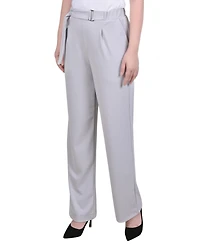Ny Collection Women's Belted Scuba Crepe Pants