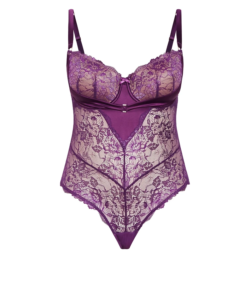 City Chic Plus Size Renay Underwire Lace Bodysuit