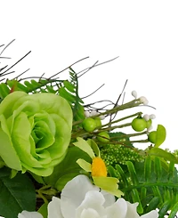 Northlight Mixed Floral Artificial Spring Wreath, 22"