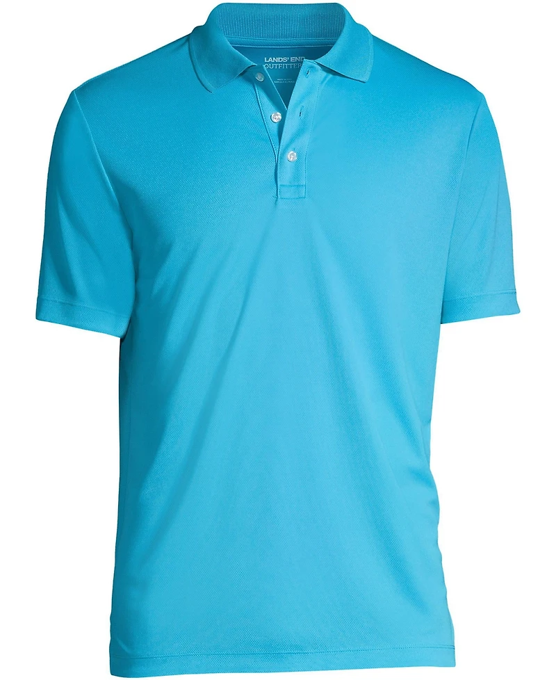 Lands' End Men's School Uniform Short Sleeve Solid Active Polo Shirts
