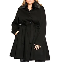 City Chic Plus Blushing Belle Coat