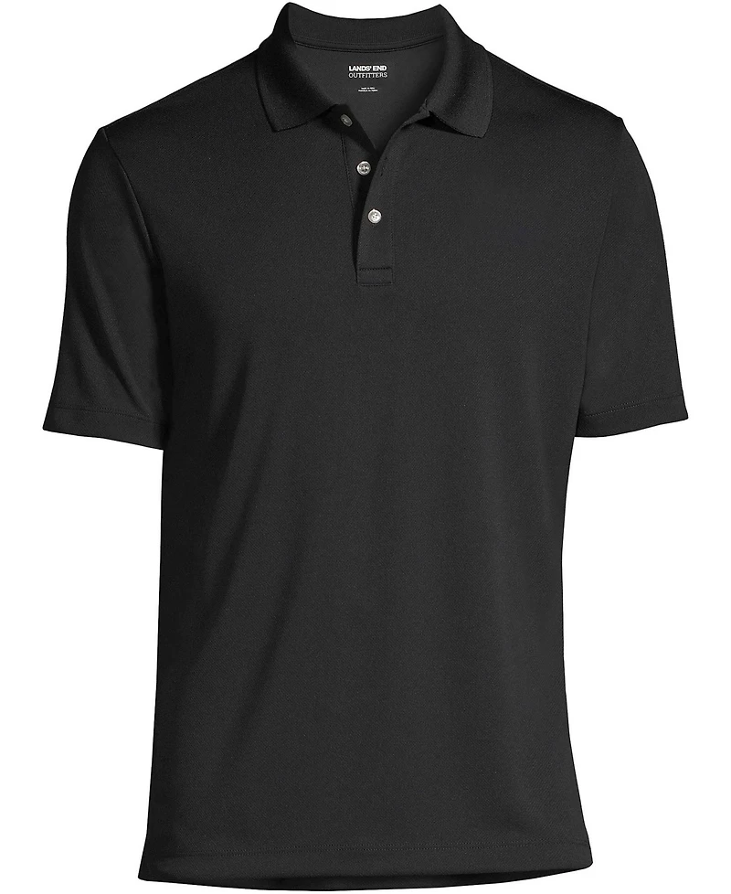 Lands' End Men's School Uniform Short Sleeve Solid Active Polo Shirt