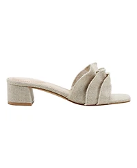 Bandolino Women's Rista Ruffle Detail Dress Slide Sandals