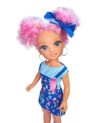 Nancy Curly Power Fashion Doll with Pink Hair