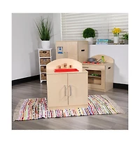 Children's Wooden Kitchen Sink With Turnable Knobs For Commercial Or Home Use